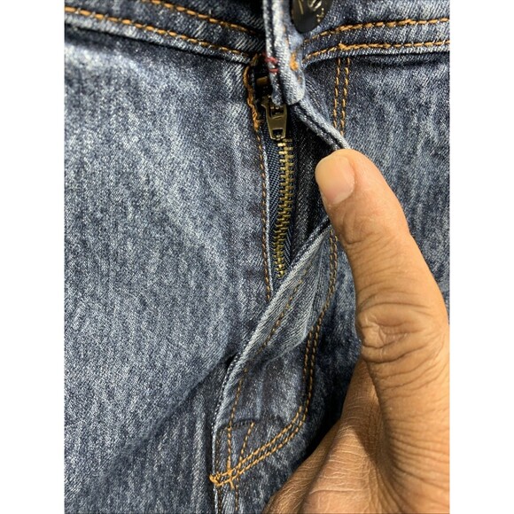 MBX Denim Jeans Men's Size 36X30 Slim Stretch Blue Distressed Dadcore Well Loved - Picture 12 of 16